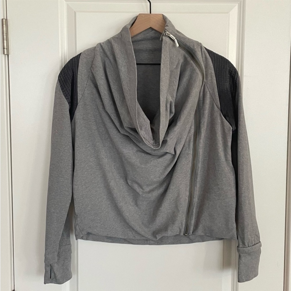 Lululemon Sway Asymmetrical Moto Zip Jacket Grey Size 6
